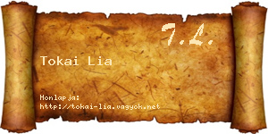 Tokai Lia névjegykártya